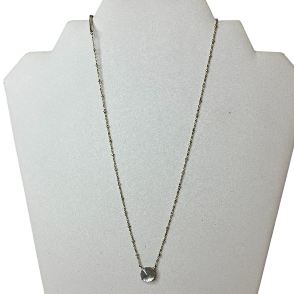 Kendra Scott Gray Circle Stone Adjustable Length Necklace